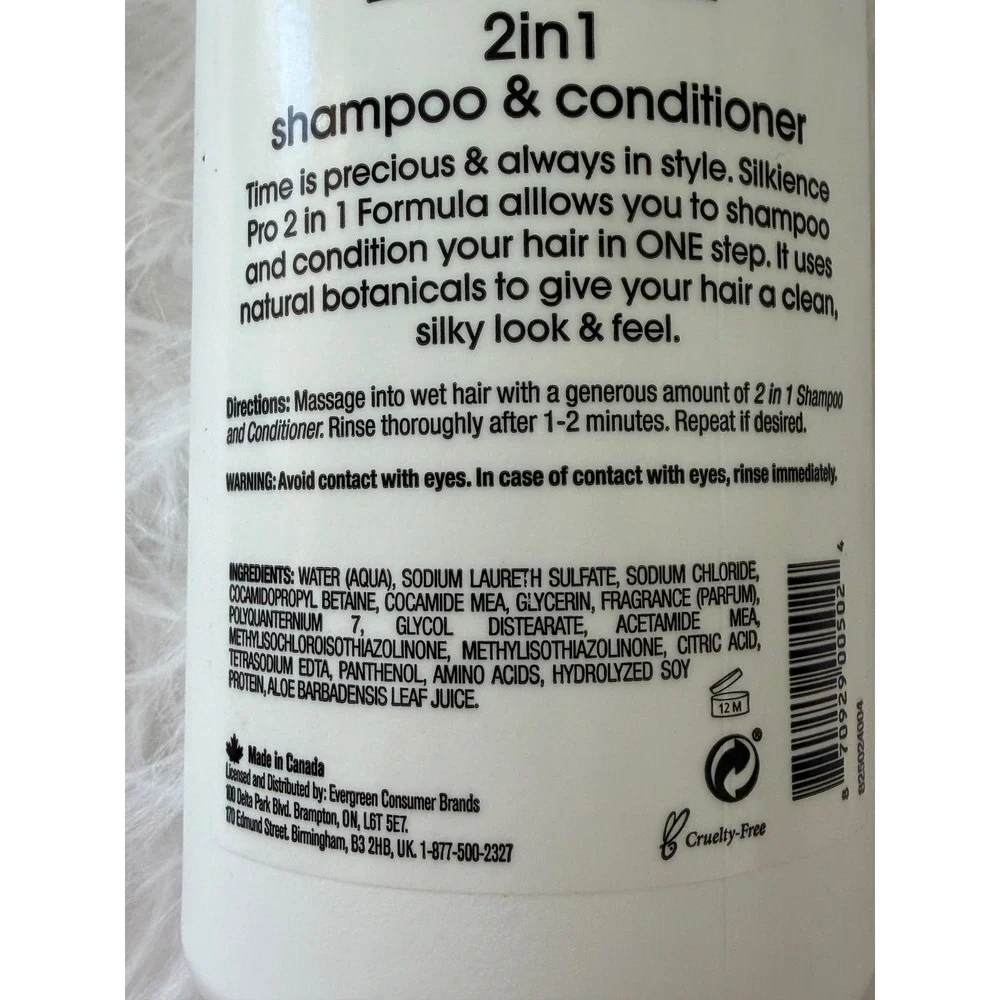 Silkience Pro Formula 2in1 Shampoo & Conditioner 32oz Provitamin B5 Aloe Vera